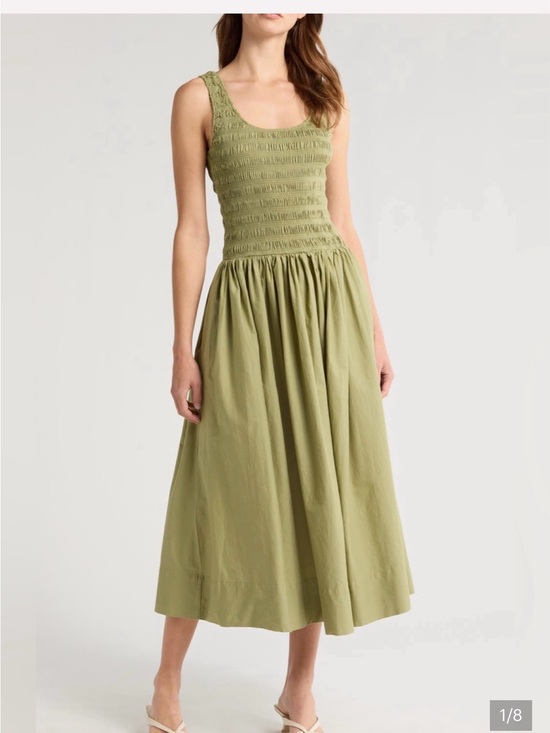 pistola Dresses & Skirts - pistola Olive Tank Smocked Midi Dress